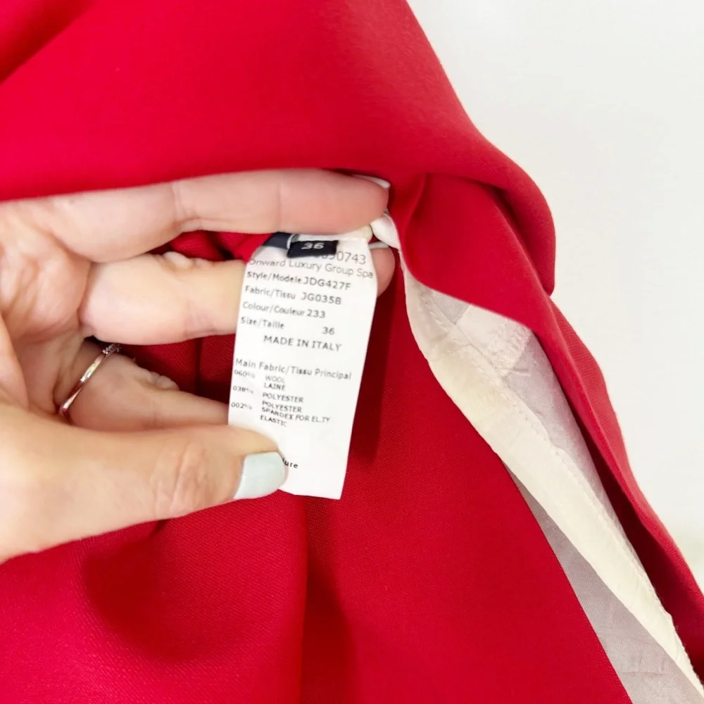 Jill Sander Red Sheath Dress Size Euro 36/US Size 2 - Picture 9 of 9